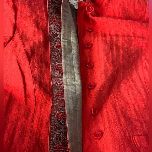 Vintage Armani Collezioni Blazer Jacket 100% Silk Size 8 - Picture 6 of 14